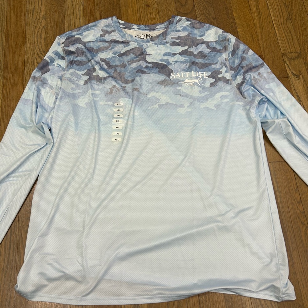 Salt Life Men's Blue Camo Shirt